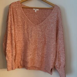 BP Women's V-Neck Sweater in Blush Pink